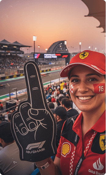 Fans celebrating at a sports event