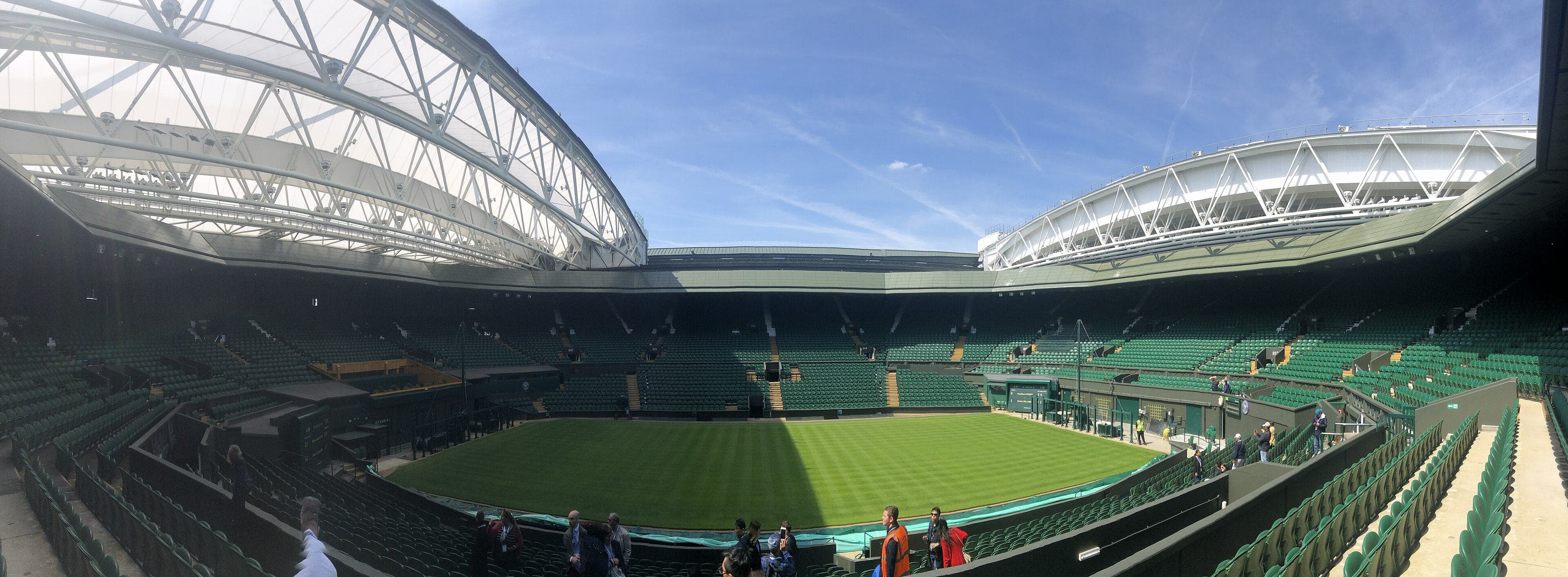 An empty Centre Court before play